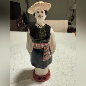 Vintage handmade ceramic figurine Corfu